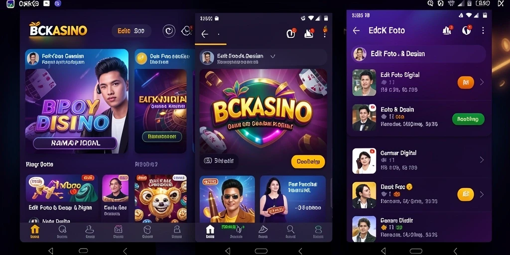 Tampilan antarmuka BCKASINO yang sederhana dan fungsional.