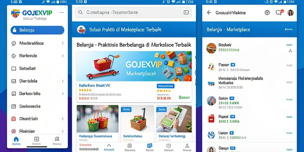 Tampilan antarmuka GOJEKVIP yang sederhana dan intuitif.