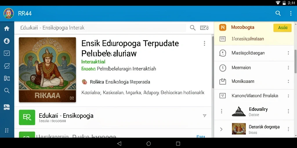 Antarmuka aplikasi RR44 yang menarik dan informatif.