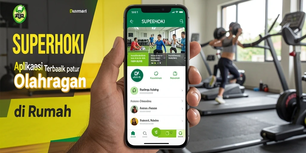Tampilan antarmuka aplikasi SUPERHOKI untuk olahraga di rumah
