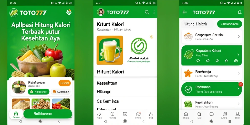 Antarmuka TOTO777 menampilkan proses Hitung Kalori yang sederhana dan efisien.