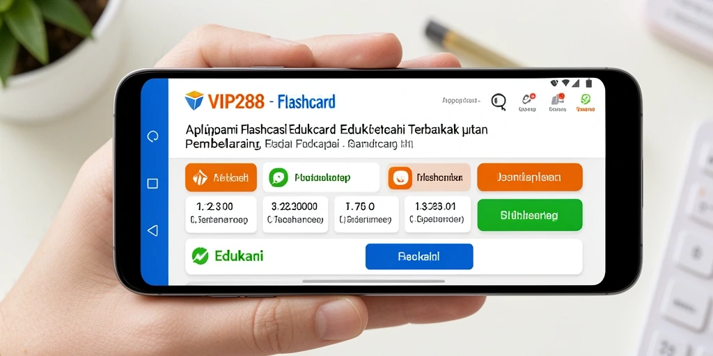 Tampilan antarmuka aplikasi Flashcard yang menarik dan interaktif.