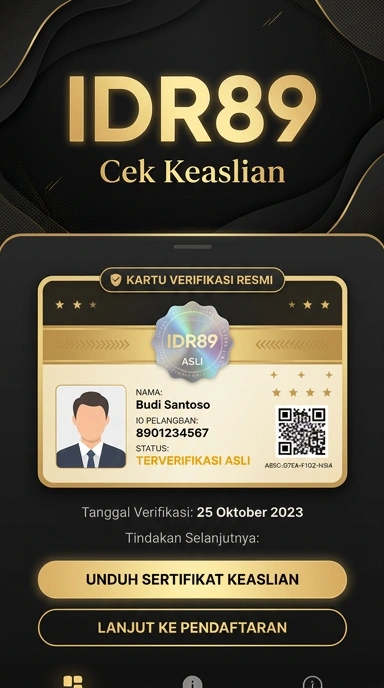 Tampilan kanal resmi idr89